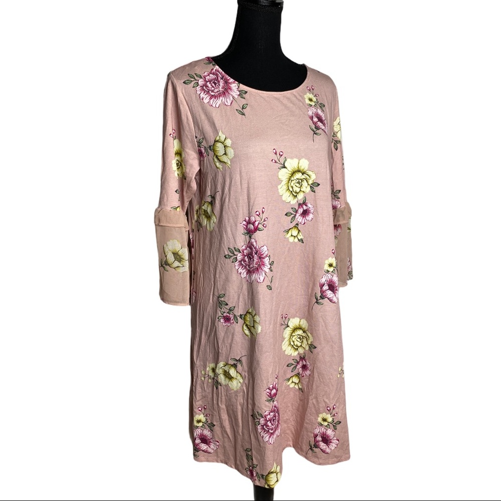 Lauren Conrad Midi Dress Pink Floral Size XXL